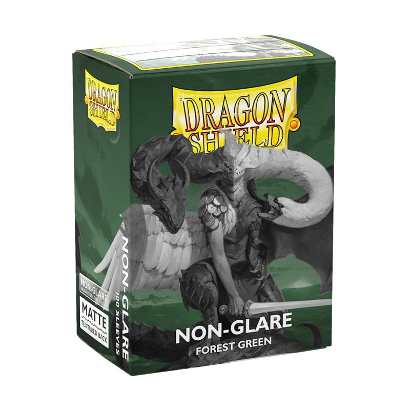 Dragon Shield - Non-Glare - Green - Matte Sleeves - Standard Size (100 Sleeves)