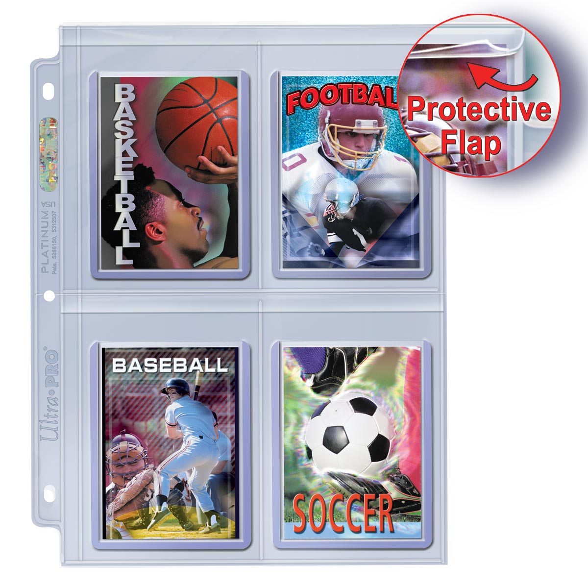 100 Ultra Pro PLATINUM 4-Pocket Toploader Page