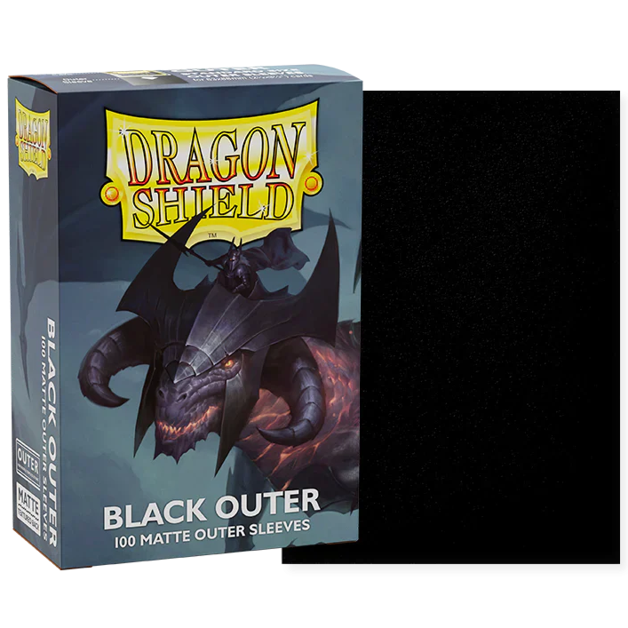 100 Dragon Shield Outer Sleeves - Black Matte