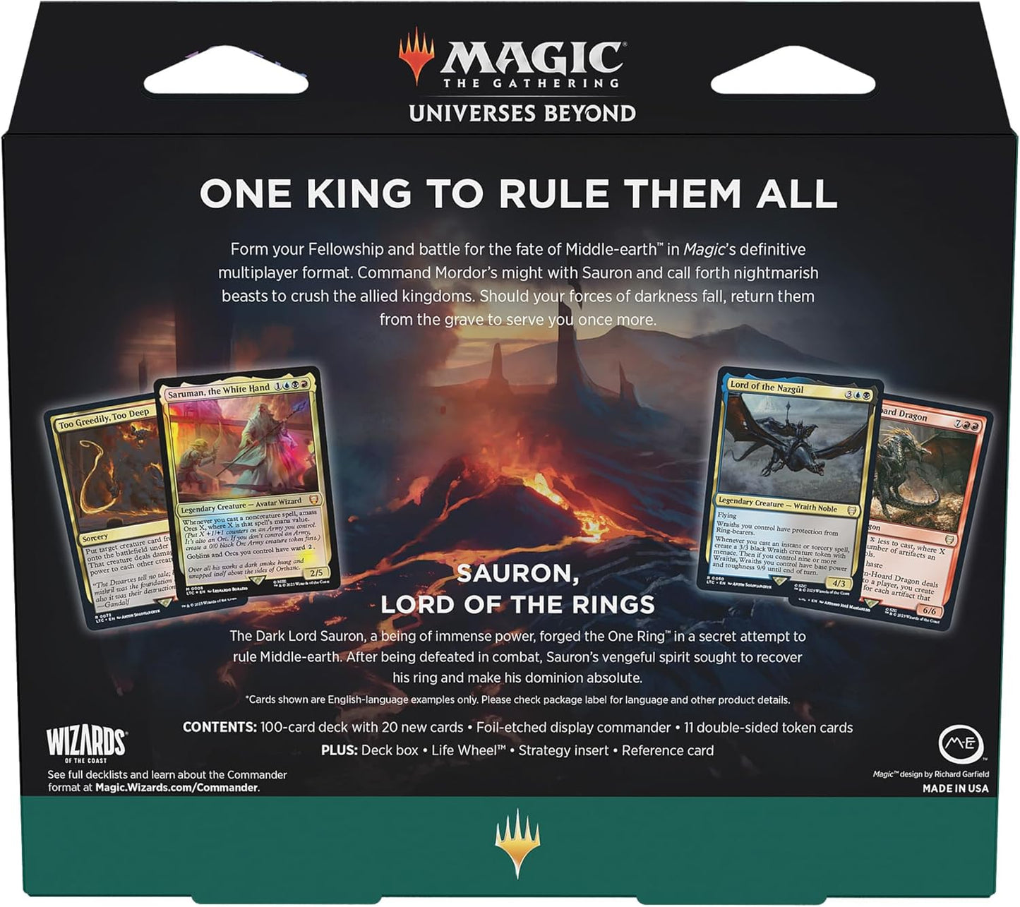 Commander: The Lord of the Rings: Tales of Middle-earth: "The Hosts of Mordor" Commander Deck