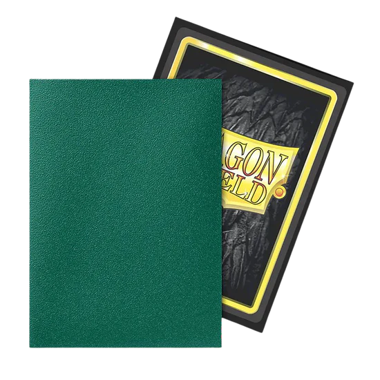 Dragon Shield Dual Matte Sleeves - Metallic Green / Power (100 Sleeves)