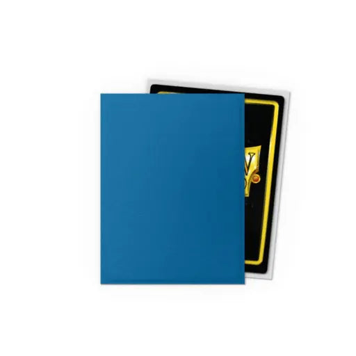 Dragon Shield - Dual Matte Sleeves - Cobalt & Silver (100 Sleeves)