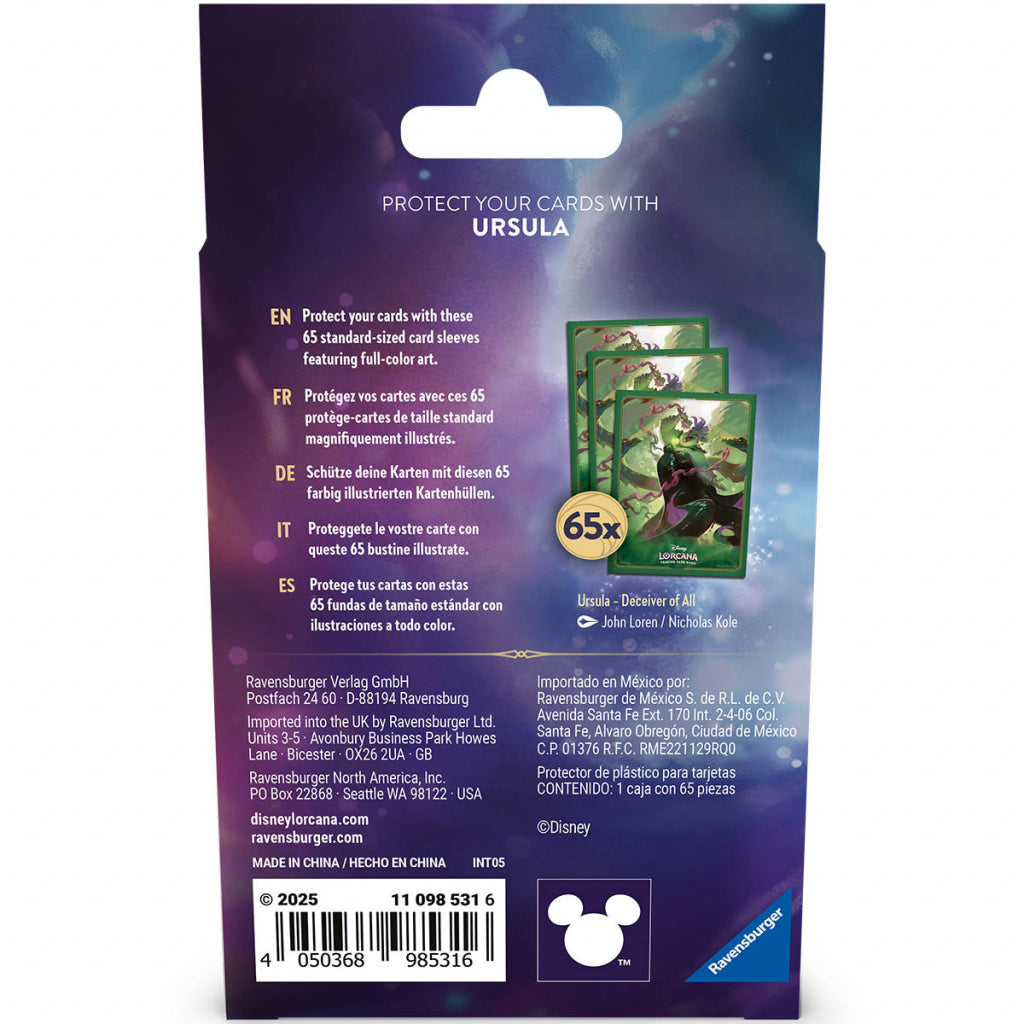 Disney Lorcana Card Sleeves B - Ursula - Deceiver of All Ench._Set 7