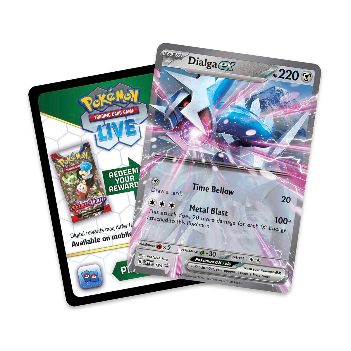 Azure Legends Tins: Dialga ex Tin (4 Boosters)