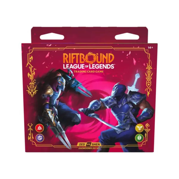 Riftbound: League of Legends TCG - Vendetta Champion Deck Showdown: Zed vs Shen Display (4 Decks) - EN