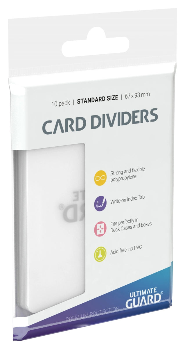 Card Dividers Standard Size (10) - Transparent