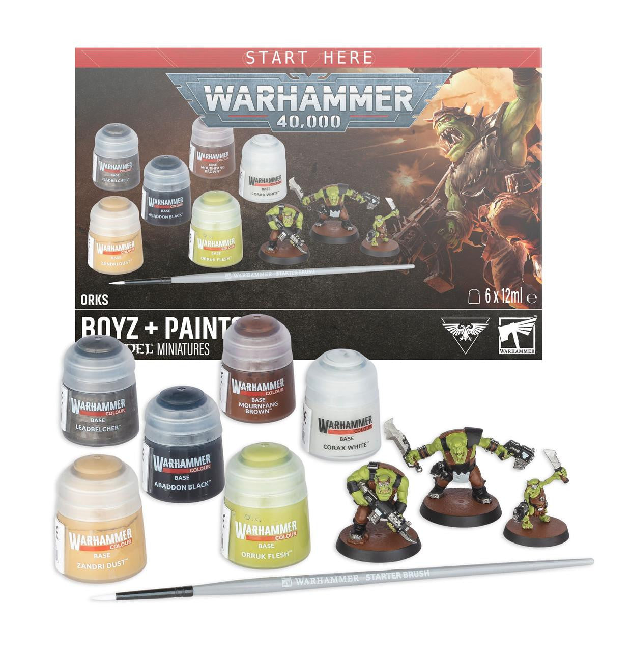 Warhammer Colour Paints Set - Orks