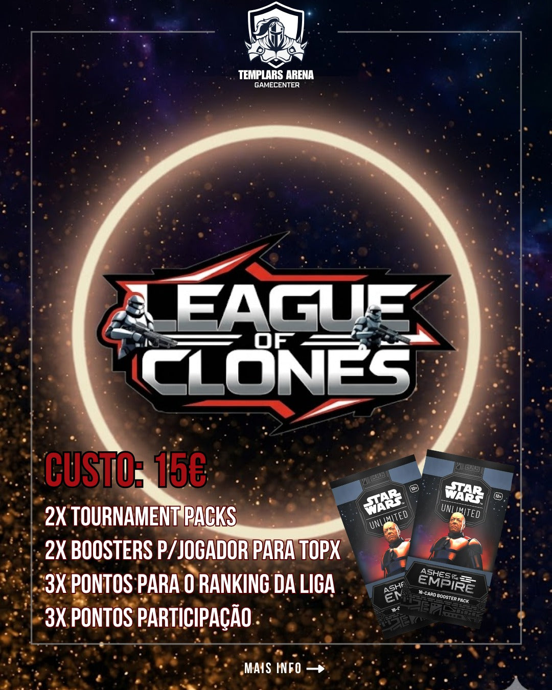 Templars Arena - Jedi Trial Star Wars Unlimited - Sábado 18 Julho 15:00