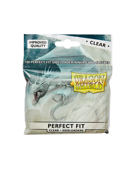 Dragon Shield Standard Perfect Fit Sideloading Sleeves - Clear/Clear (100 Sleeves)