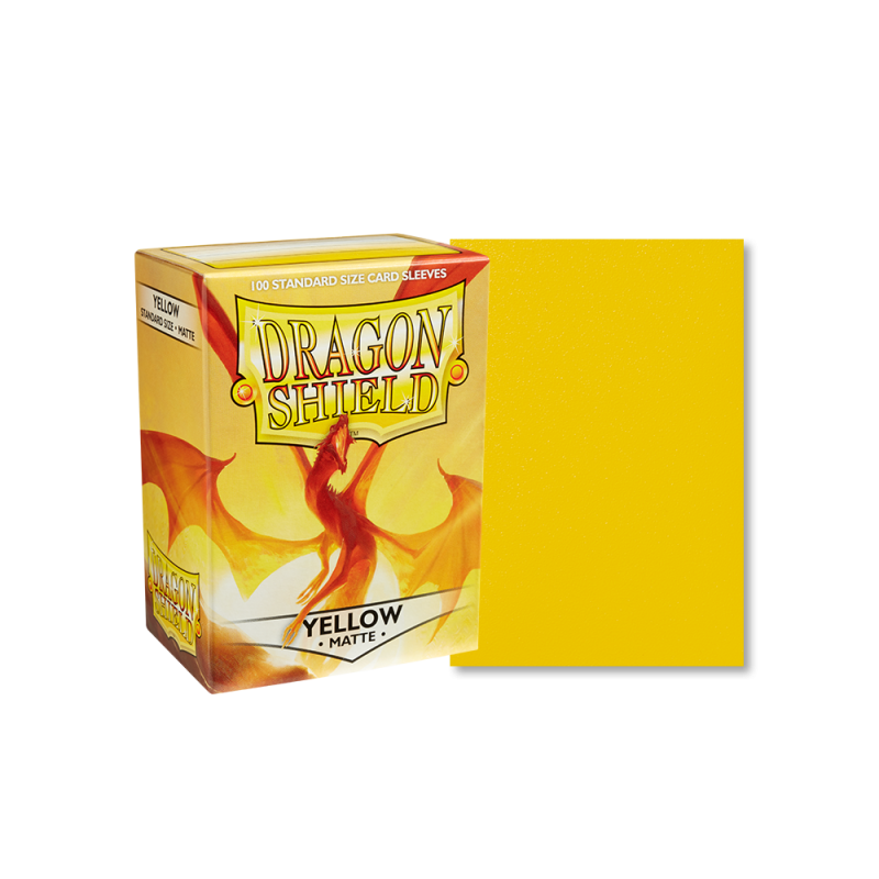 100 Dragon Shield Matte Sleeves - Matte Yellow