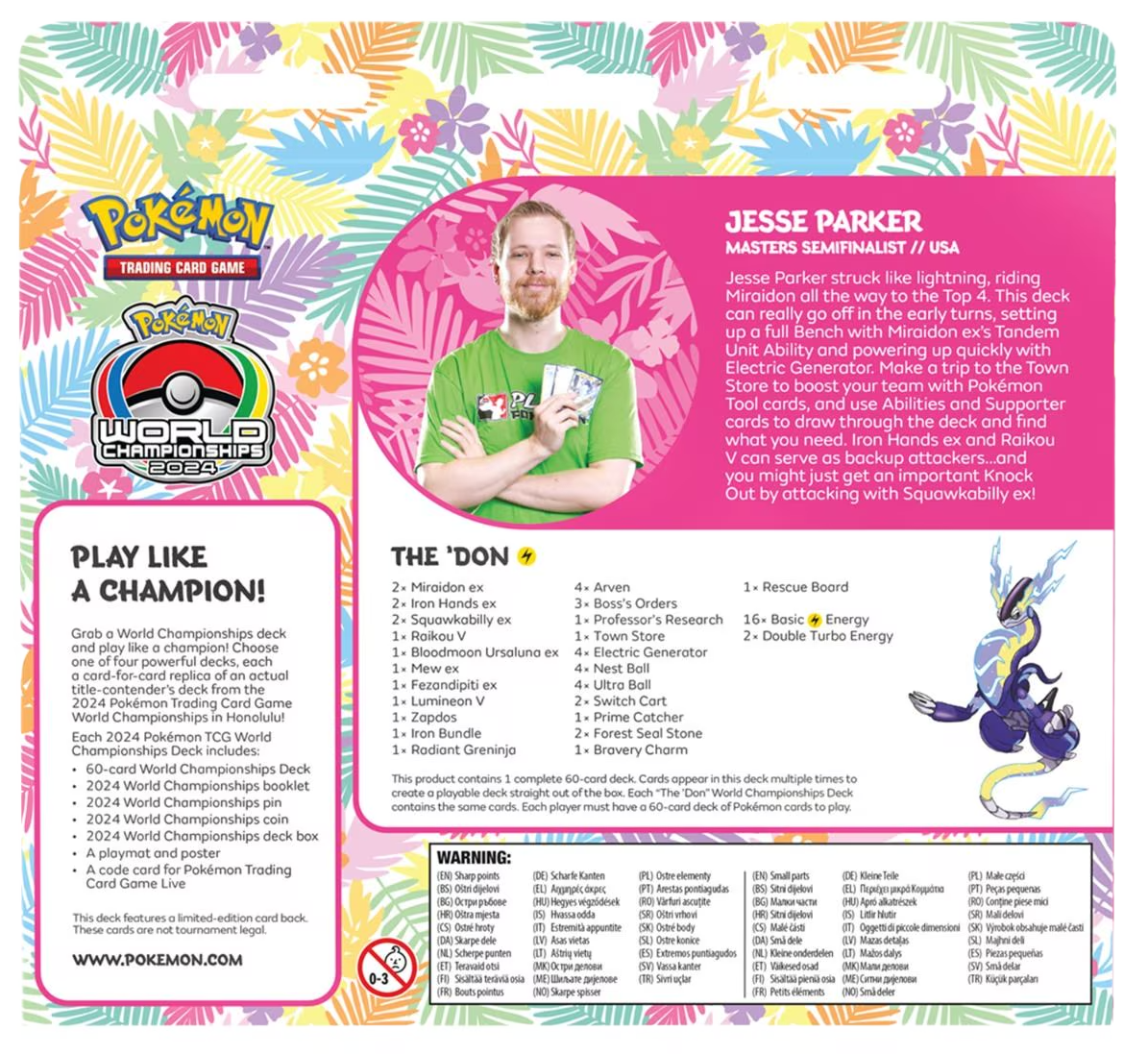 2024 Pokémon TCG World Championships Deck Honolulu, Hawaii – Jesse Parker
