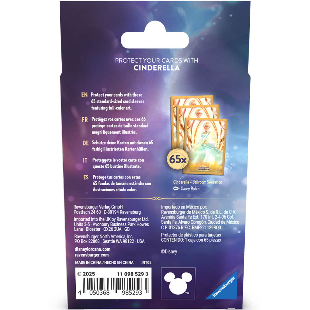 Disney Lorcana Card Sleeves A - Cinderella - Ballroom Sensation Ench._Set 7