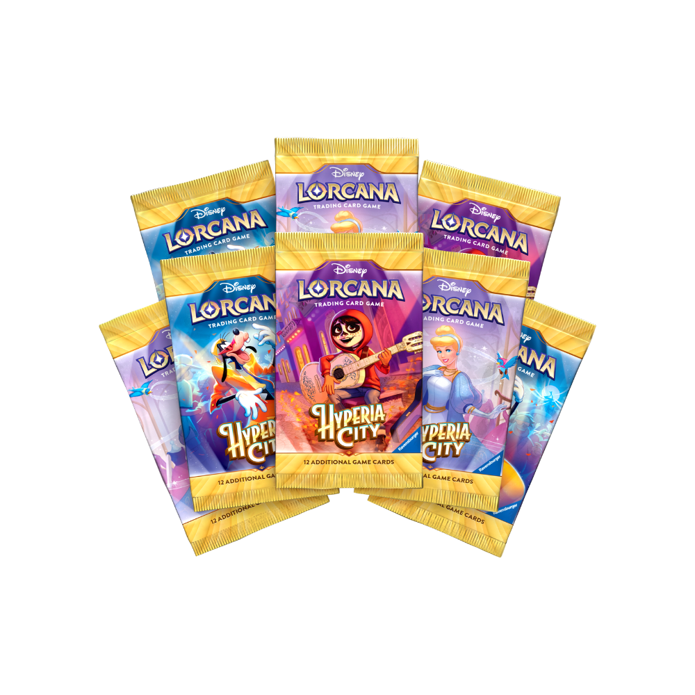 Disney Lorcana Hyperia City Illumineer's Trove contents