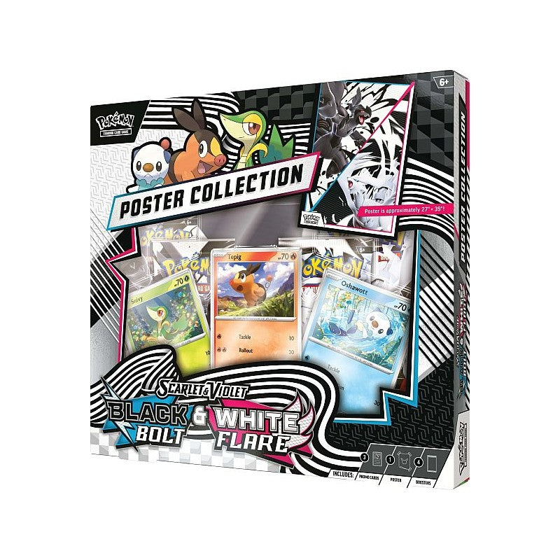 Pokemon S&V Black Bolt & White Flare Unova Poster Collection
