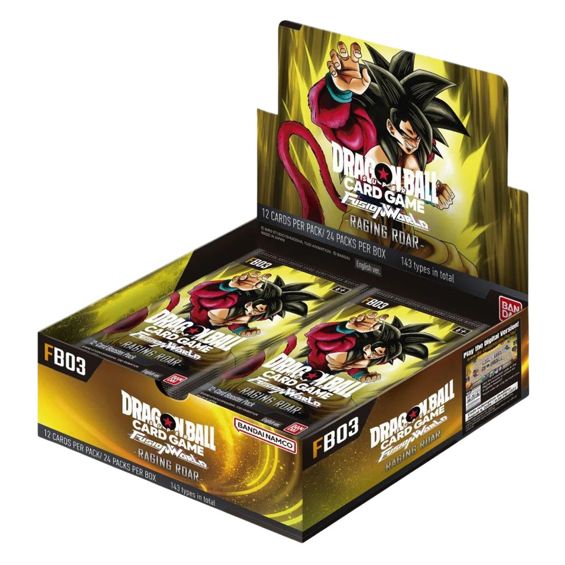 Dragon Ball Super Card Game - Fusion World FB03 Raging Roar Booster Box - EN