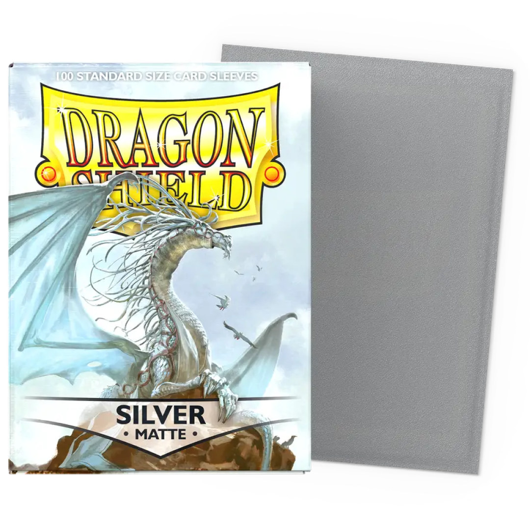 100 Dragon Shield Sleeves - Matte Silver