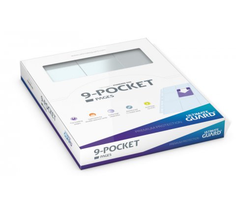 Ultimate Guard - 9-Pocket Pages Top Loading: Clear (100 pieces)
