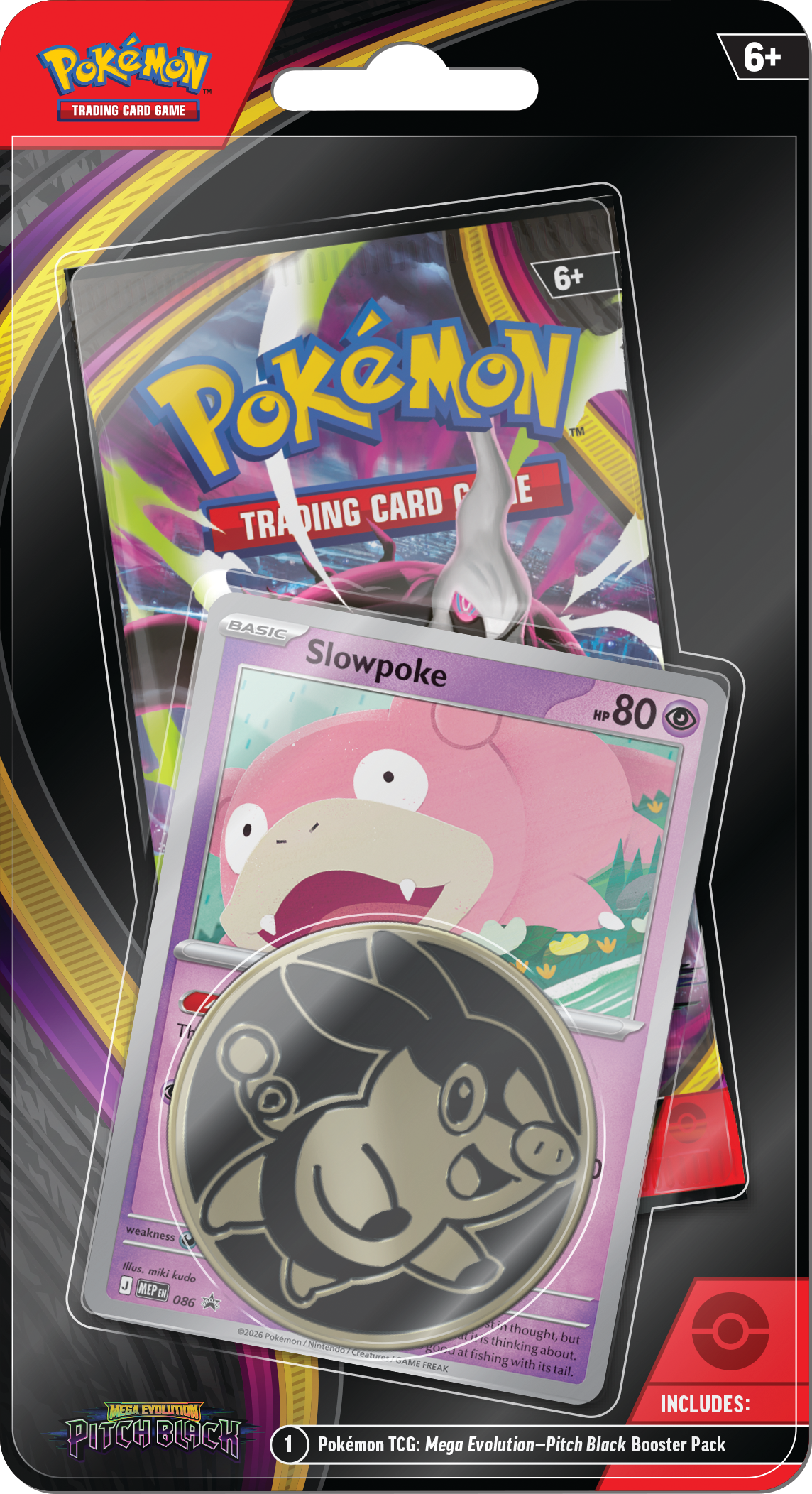 Pokémon Pitch Black Slowpoke Checklane Blister - English