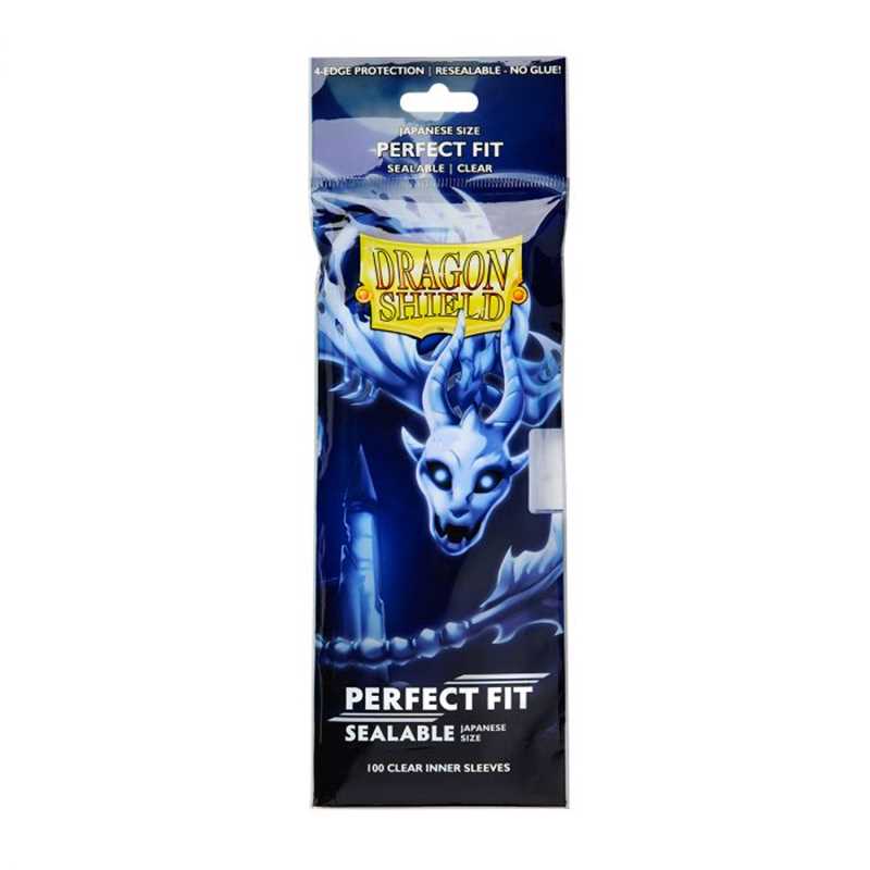 Dragon Shield - Perfect Fit Small Sealable Sleeves - Clear 'Yama' (100 Sleeves)