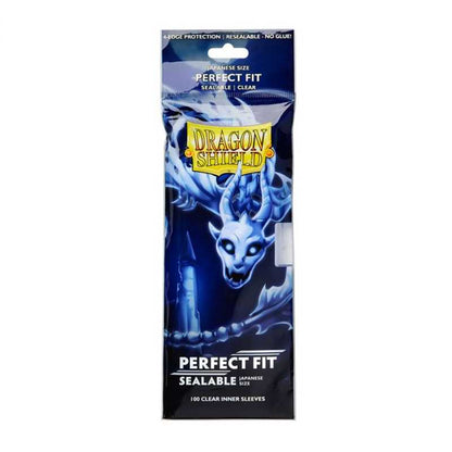 Dragon Shield - Perfect Fit Small Sealable Sleeves - Clear 'Yama' (100 Sleeves)
