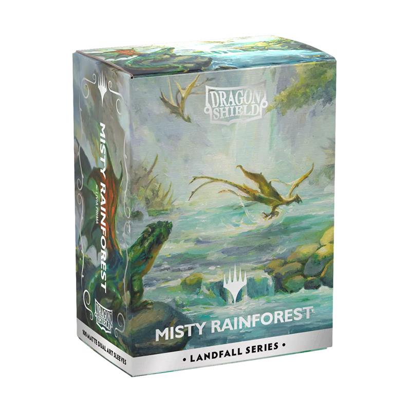 Dragon Shield Matte Landfall Series - Misty Rainforest (100 Standard Sleeves)