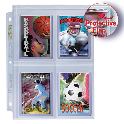 100 Ultra Pro PLATINUM 4-Pocket Toploader Page