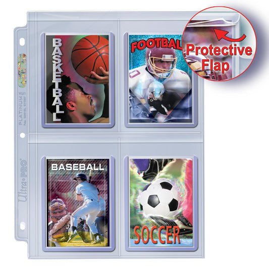 100 Ultra Pro PLATINUM 4-Pocket Toploader Page