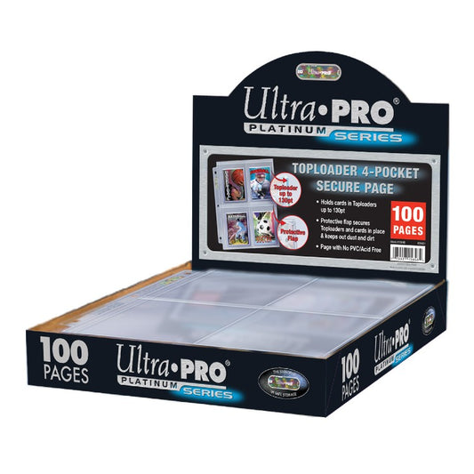 100 Ultra Pro PLATINUM 4-Pocket Toploader Pages
