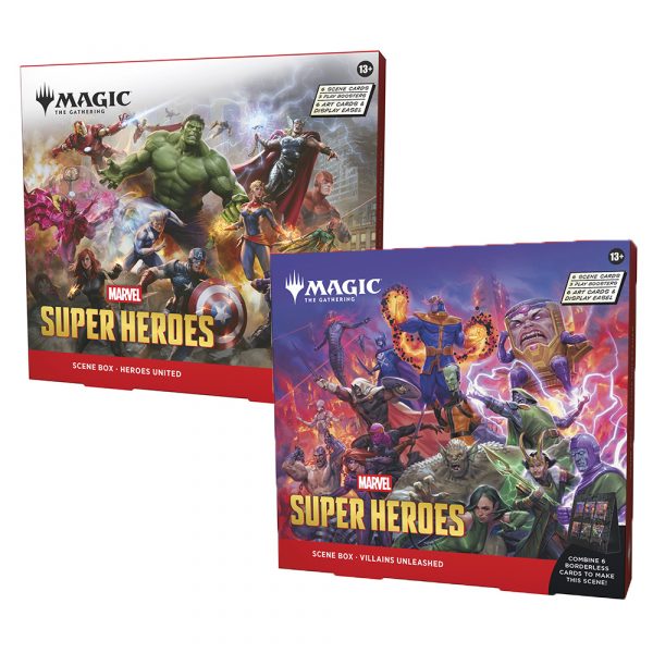 Magic: the Gathering - Marvel Super Heroes: Villains Unleashed + Heroes United Scene Boxes - English