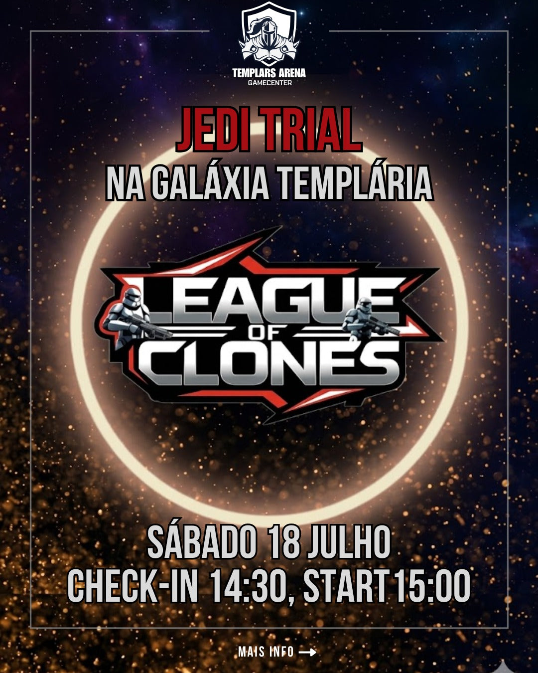 Templars Arena - Jedi Trial Star Wars Unlimited - Sábado 18 Julho 15:00