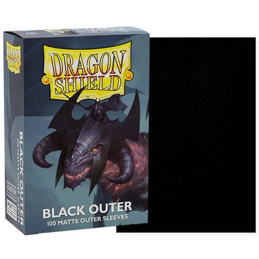 100 Dragon Shield Outer Sleeves - Black Matte