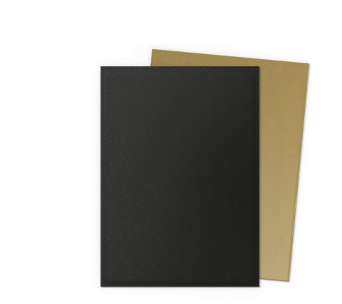 DS - Standard Dual Sleeves: Black & Gold [Matte] (100 Sleeves)