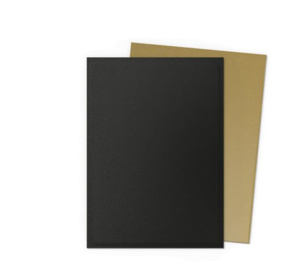 DS - Standard Dual Sleeves: Black & Gold [Matte] (100 Sleeves)