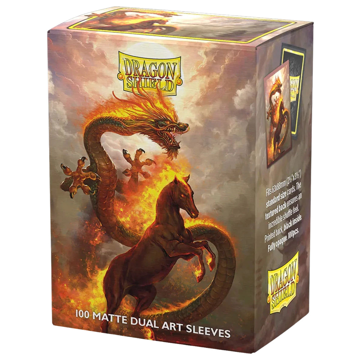 Dragon Shield Matte Dual Art Sleeves Series - Fire Horse (100 Standard Sleeves)
