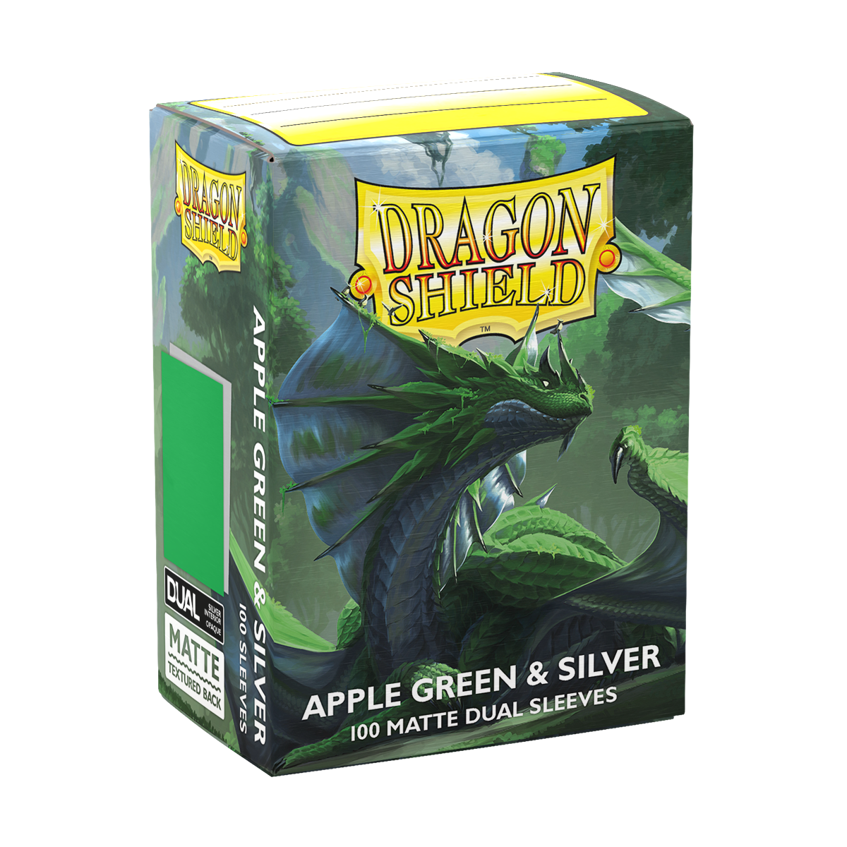 Dragon Shield Standard Matte Dual Sleeves Apple Green & Silver