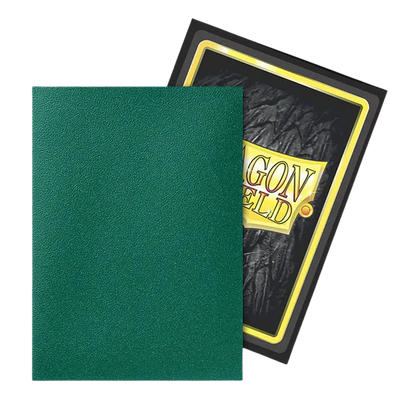 Dragon Shield Dual Matte Sleeves - Metallic Green / Power (100 Sleeves)