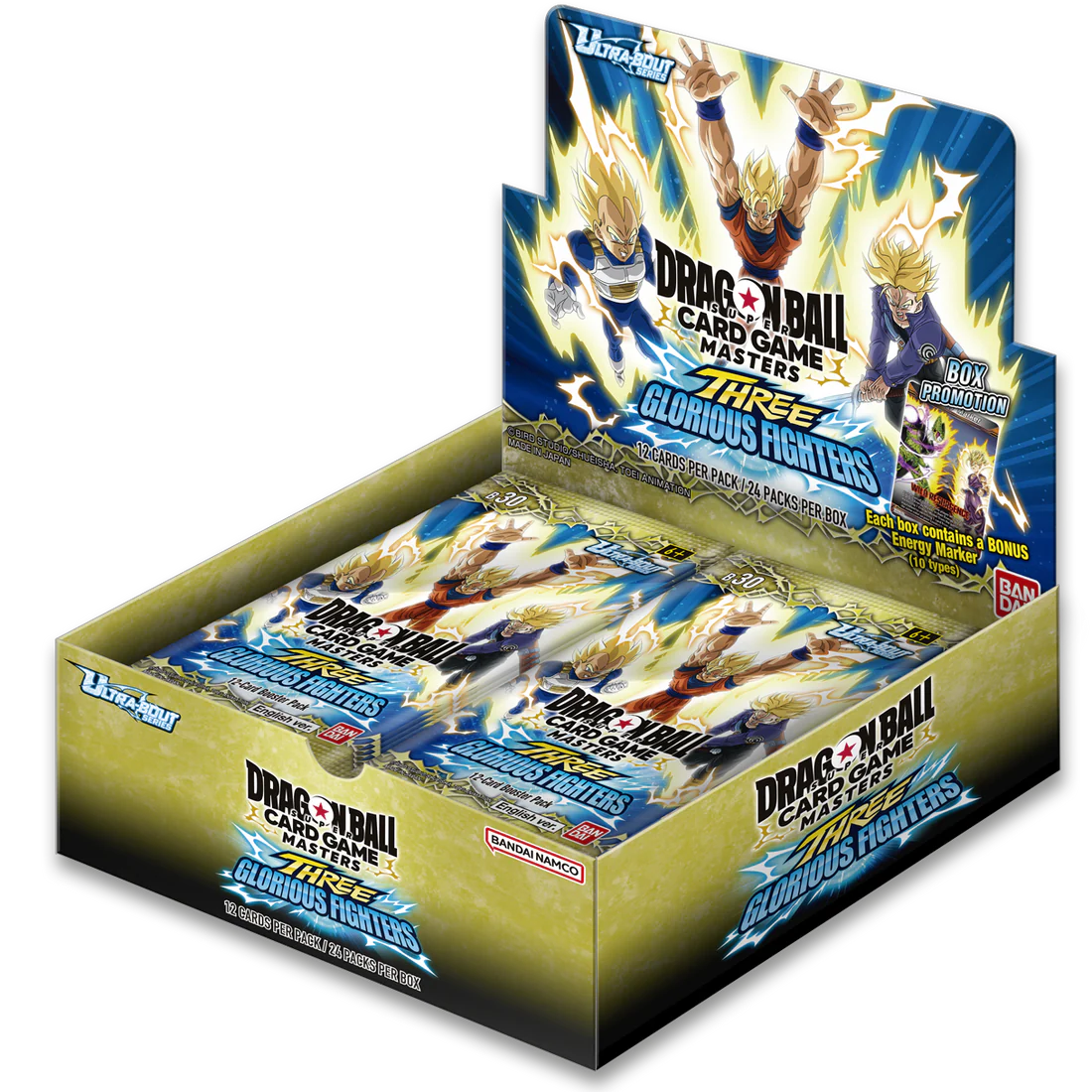 DragonBall Super Card Game - Masters "Ultra-Bout Series" Three Glorious Fighters [B30] Booster Display