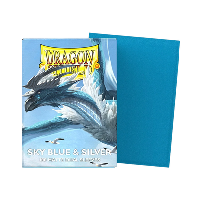 Dragon Shield Standard Matte Dual Sleeves Sky Blue & Silver