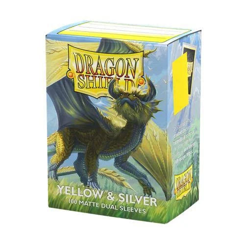 Dragon Shield Standard Matte Dual Sleeves Yellow & Silver