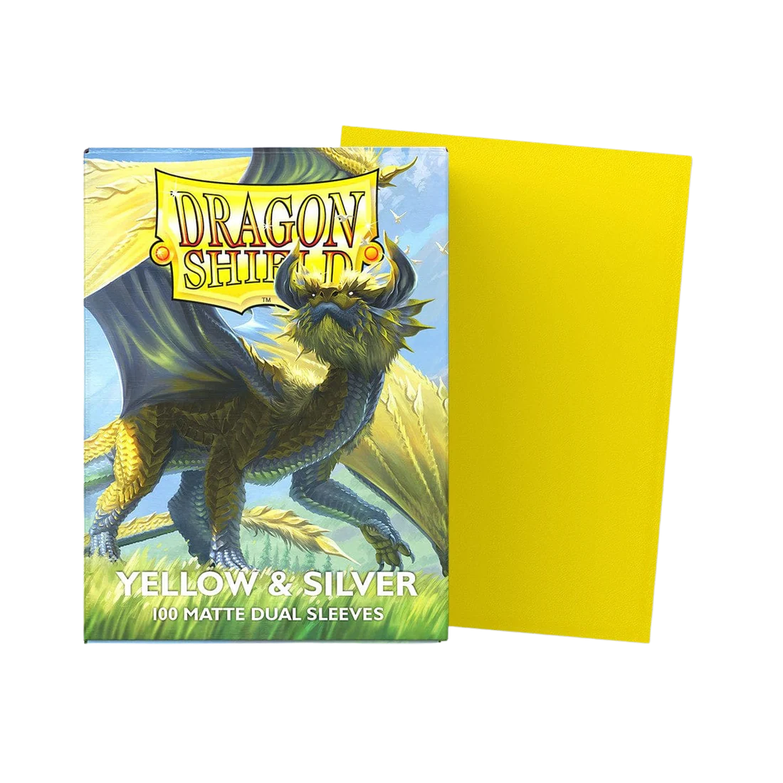 Dragon Shield Standard Matte Dual Sleeves Yellow & Silver