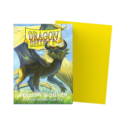 Dragon Shield Standard Matte Dual Sleeves Yellow & Silver