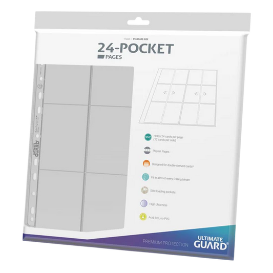 Ultimate Guard - 24-Pocket Pages Side Loading: Clear (10 pieces)
