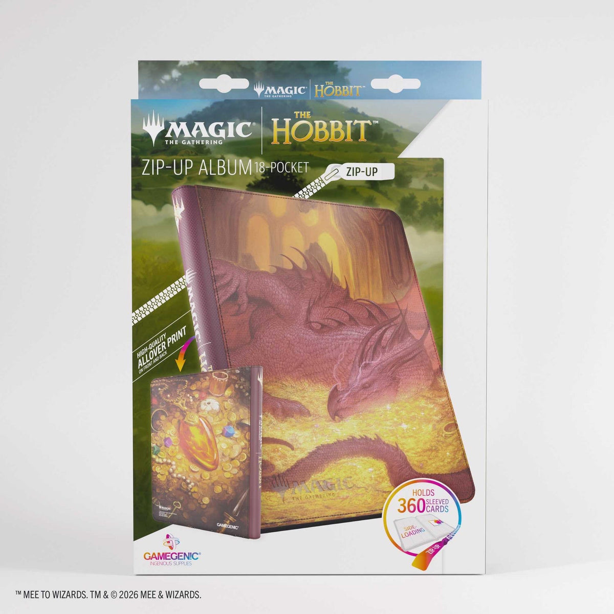 Gamegenic Magic: The Gathering The Hobbit Zip-Up Album 18-Pocket - Smaug's Mox Amber