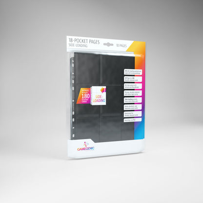 Gamegenic - 18-Pocket Pages Side-Loading (10 pages bag) - Black
