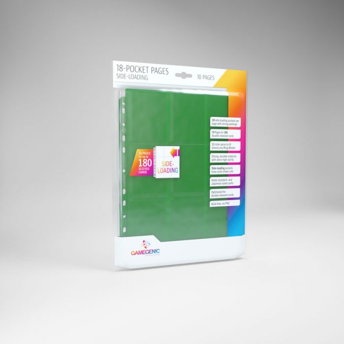 Gamegenic - 18-Pocket Pages Side-Loading (10 pages bag) - Green