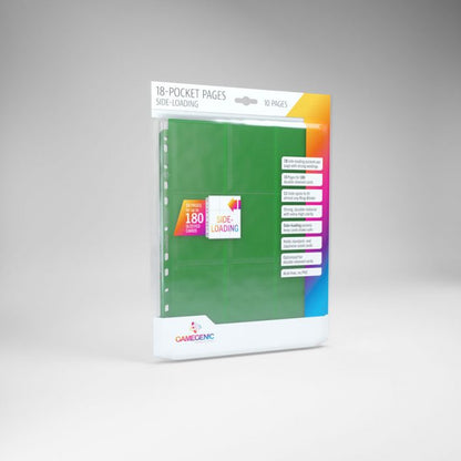 Gamegenic - 18-Pocket Pages Side-Loading (10 pages bag) - Green