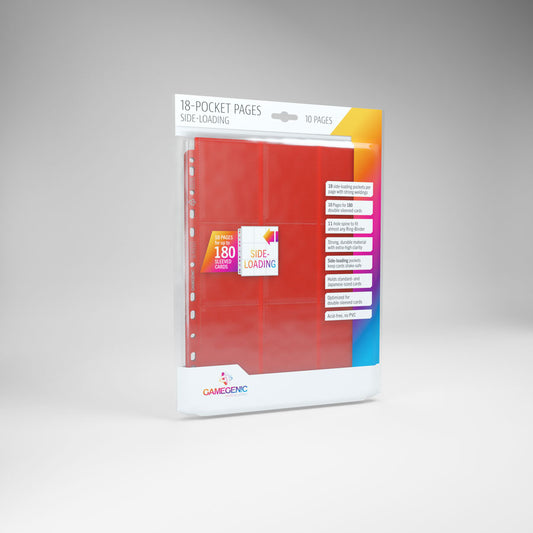 Gamegenic - 18-Pocket Pages Side-Loading (10 pages bag) - Red