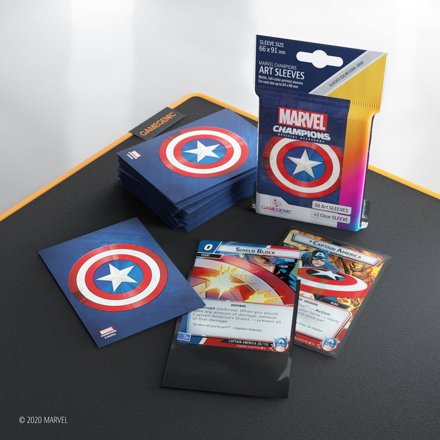 Marvel Champions Art Sleeves - Captain America