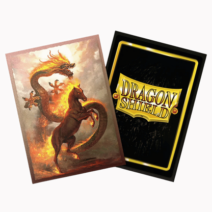 Dragon Shield Matte Dual Art Sleeves Series - Fire Horse (100 Standard Sleeves)