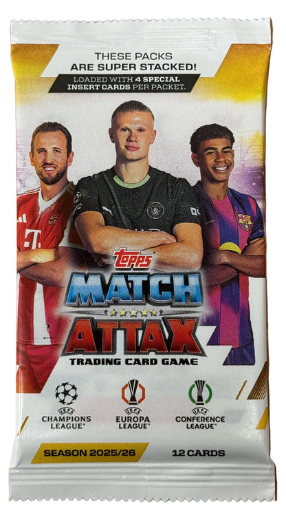 2025/26 Topps Match Attax UEFA Champions League Soccer Retail - Booster (12 Cards)